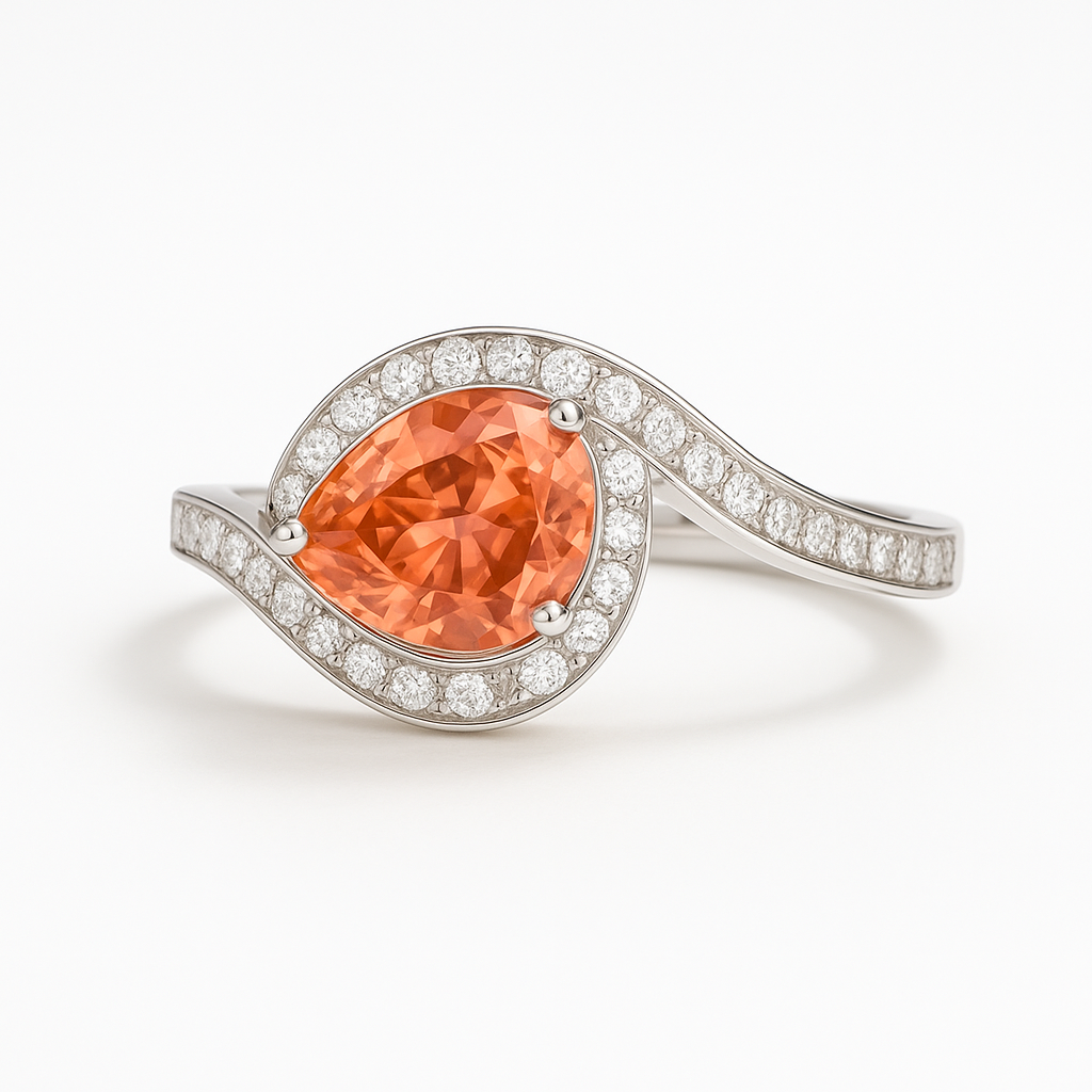 Padparacha Sapphire Ring