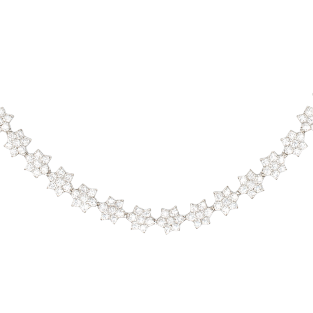 Floral Tennis Necklace