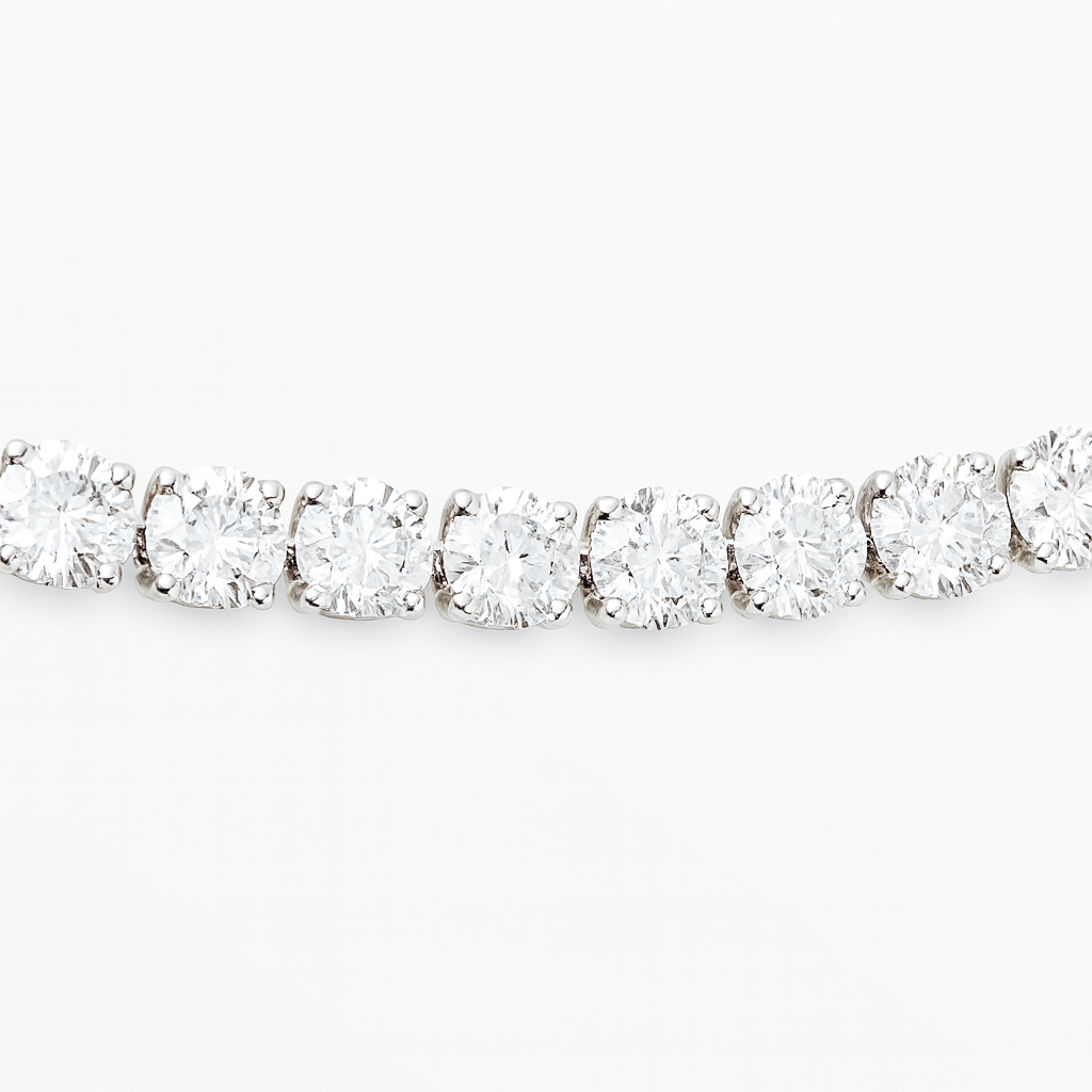 Diamond bracelet on a white background