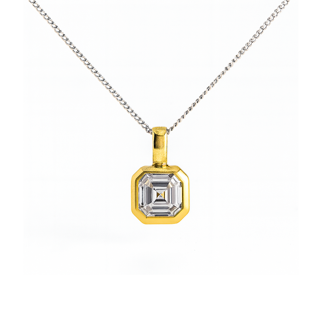 1.0ct Chunky Asscher Cut Diamond Pendant