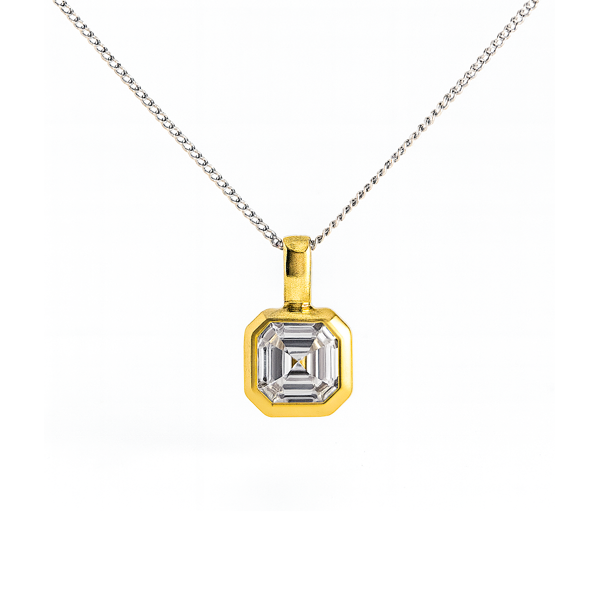 1.0ct Chunky Asscher Cut Diamond Pendant
