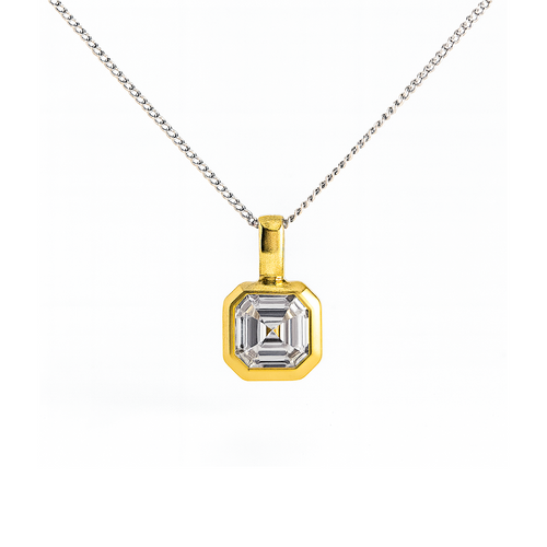 1.0ct Chunky Asscher Cut Diamond Pendant