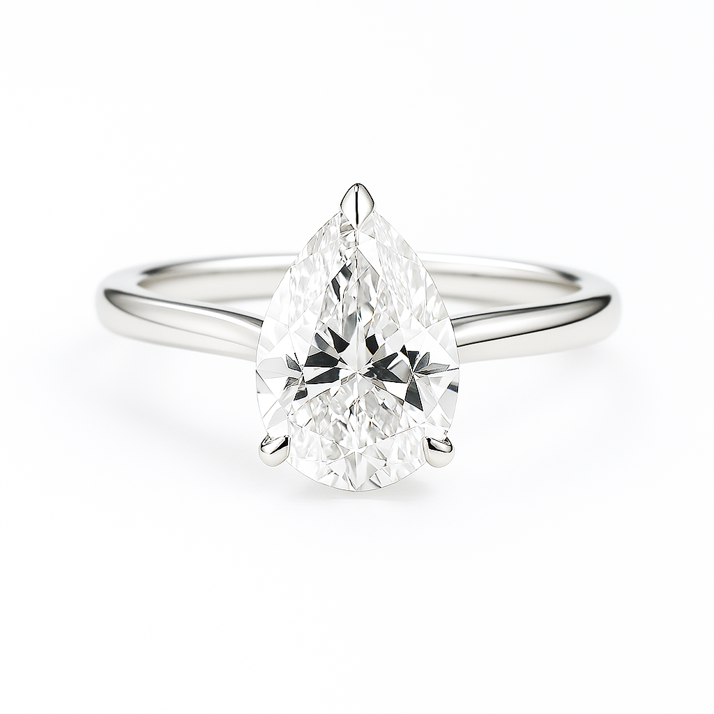 Pear Cut Diamond Engagement Ring