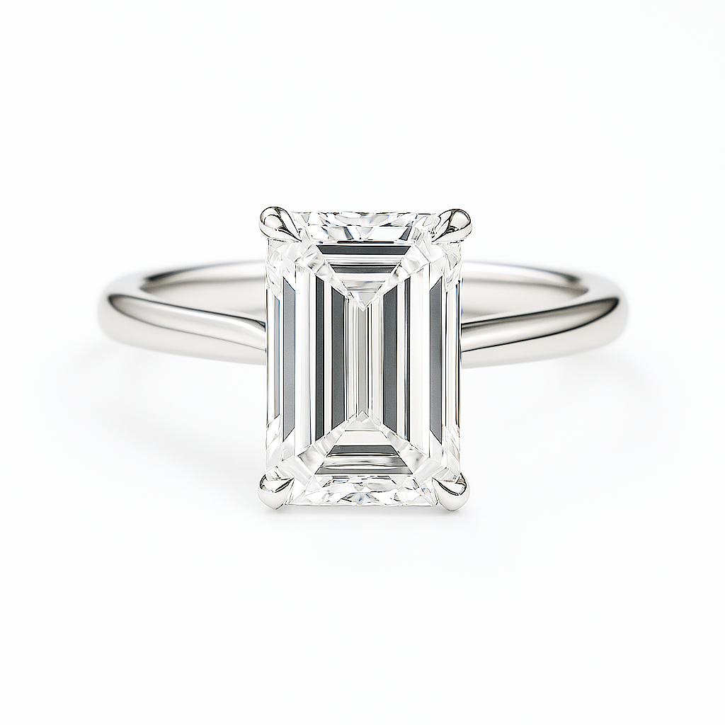 Emerald Cut Diamond Engagement Ring