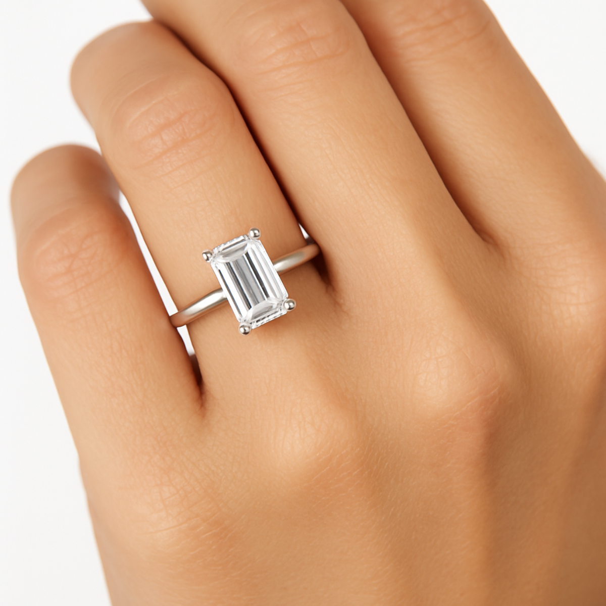 Emerald Cut Diamond Engagement Ring