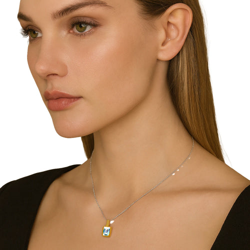 1.0ct Chunky Emerald Cut Diamond Pendant