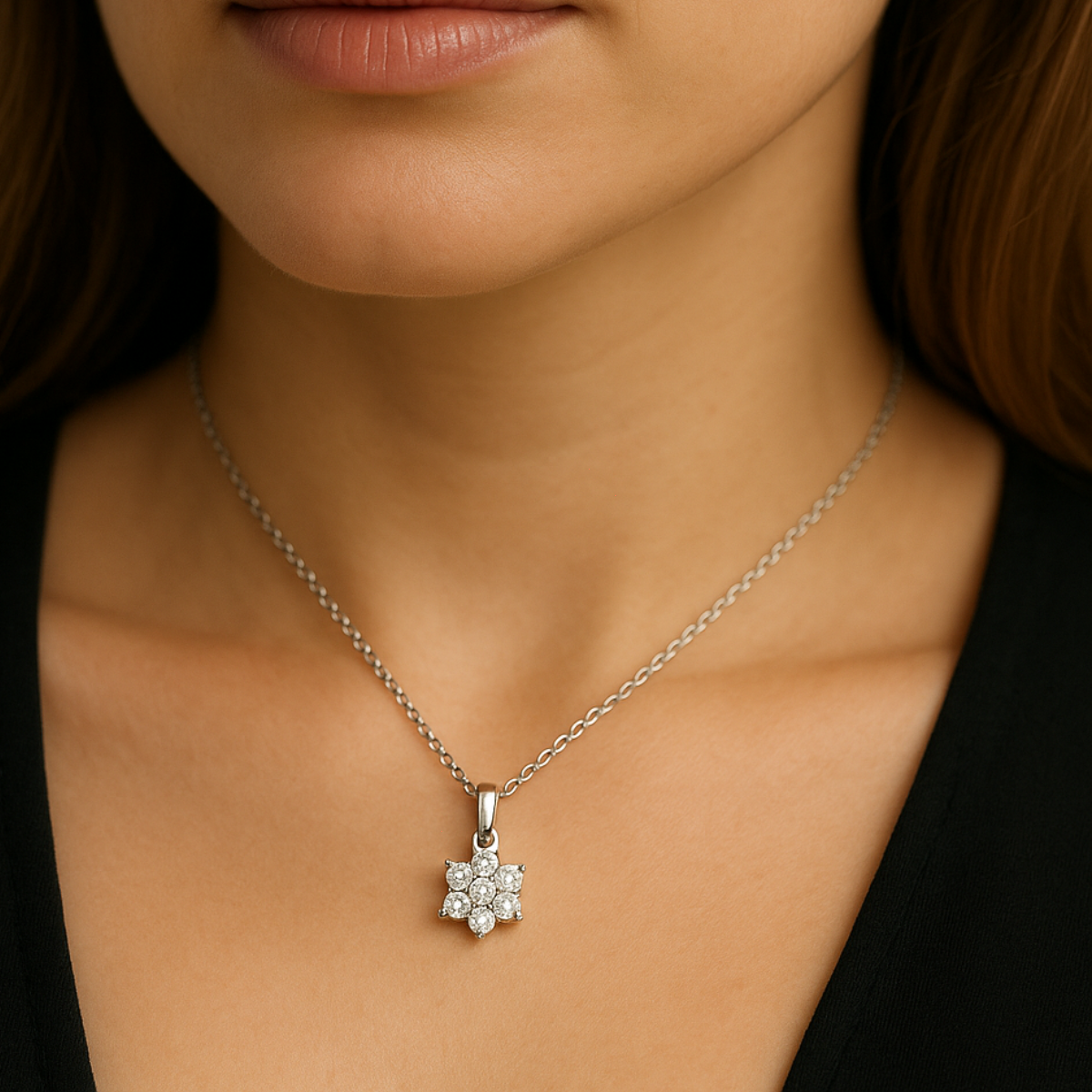 Floral Diamond Pendant