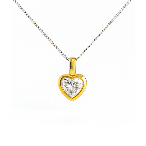 1.0ct Chunky Heart Cut Diamond Pendant