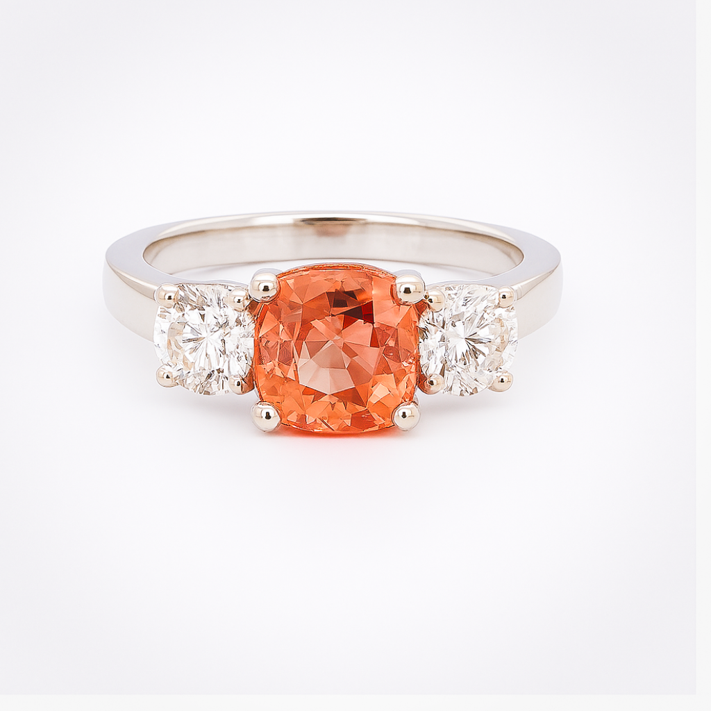 Padparadscha Sapphire Ring