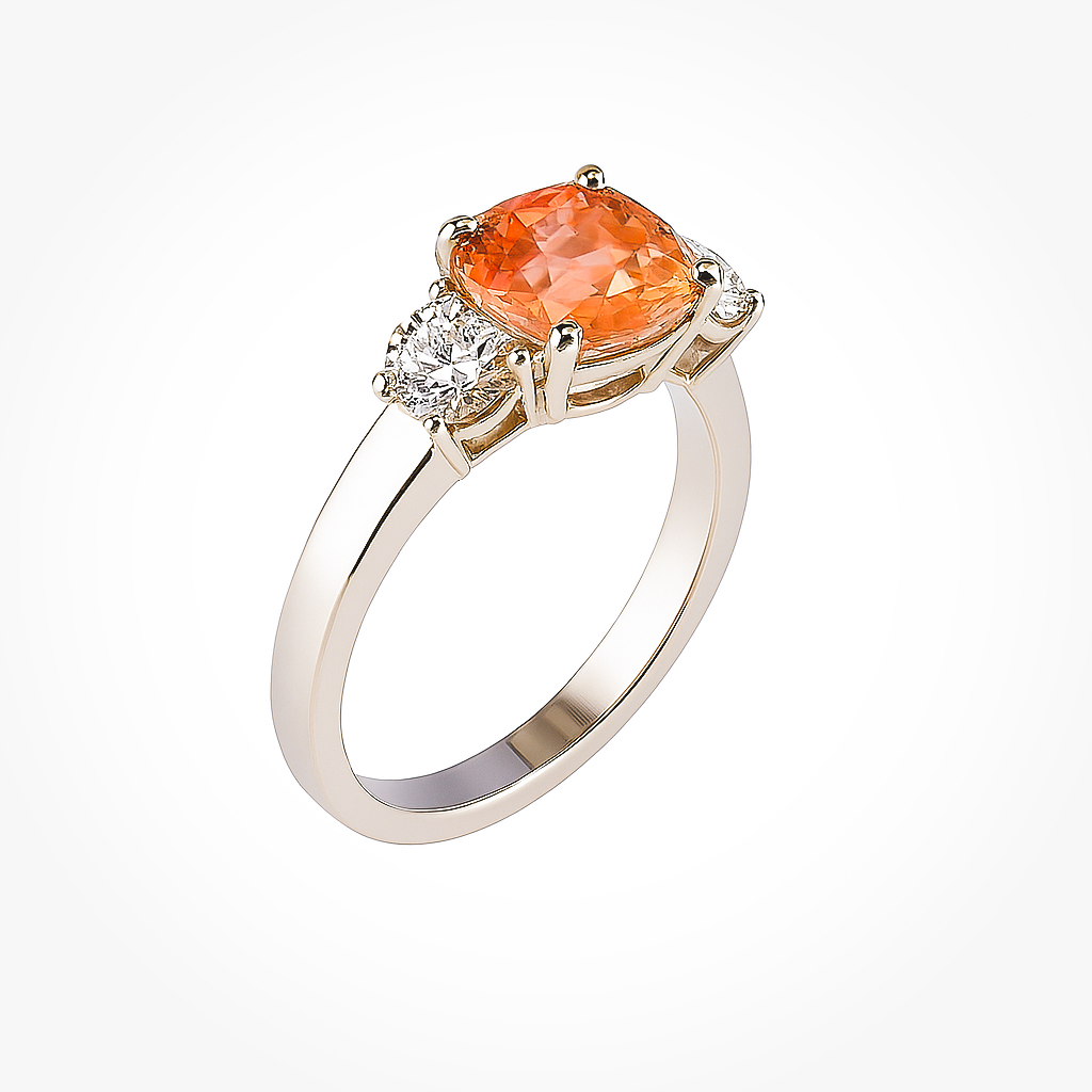 Padparadscha Sapphire Ring