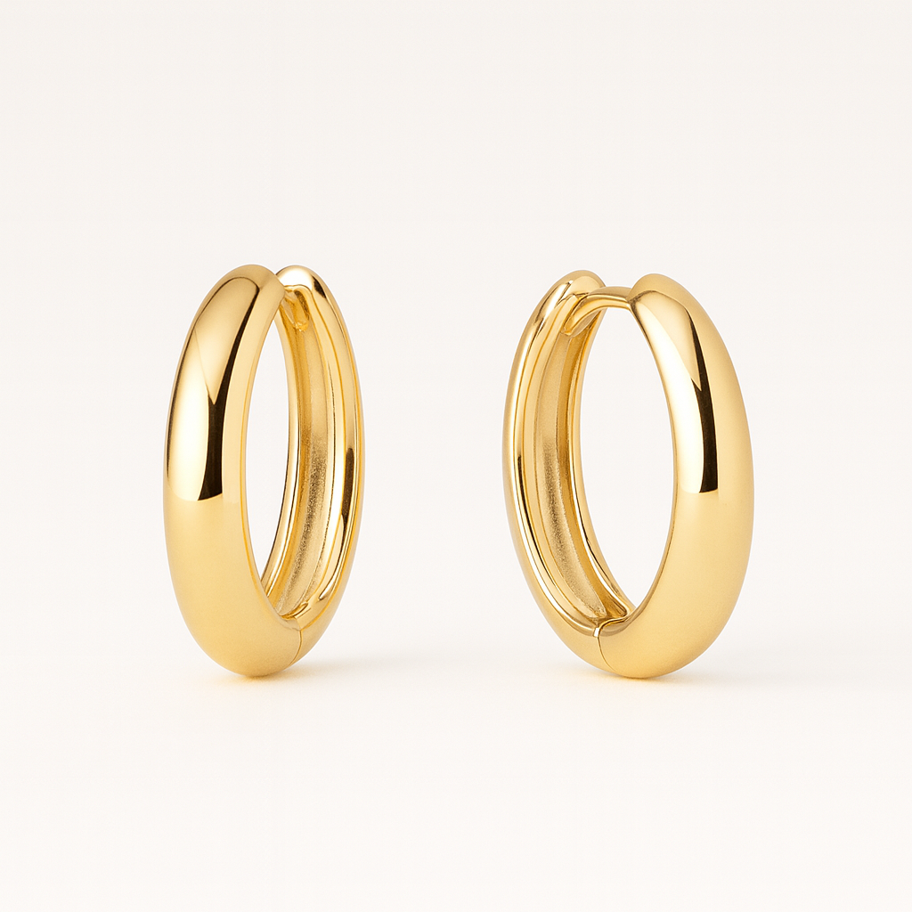 Domed Gold Earrings