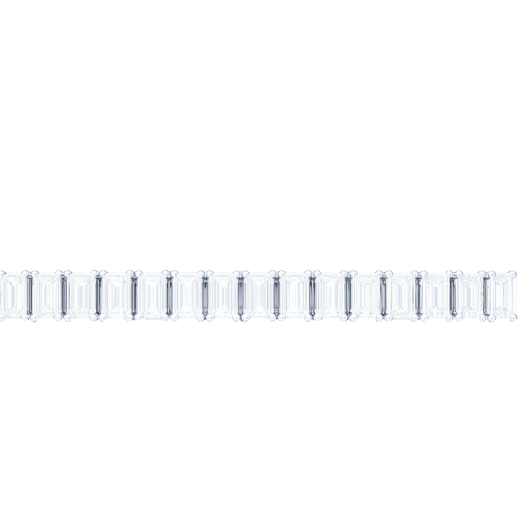 Emerald Cut Tennis Bracelet Single