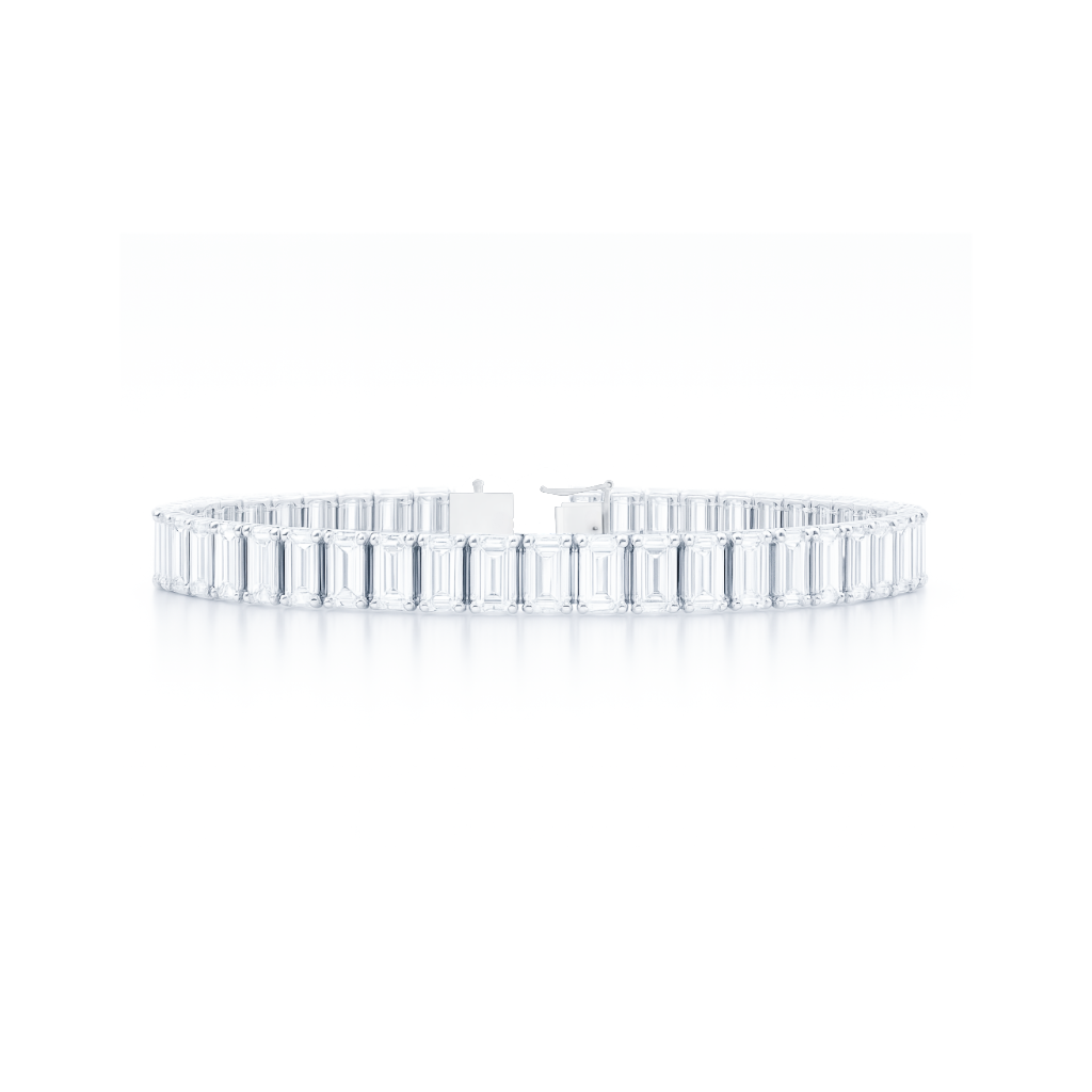Emerald Cut Tennis Bracelet Single