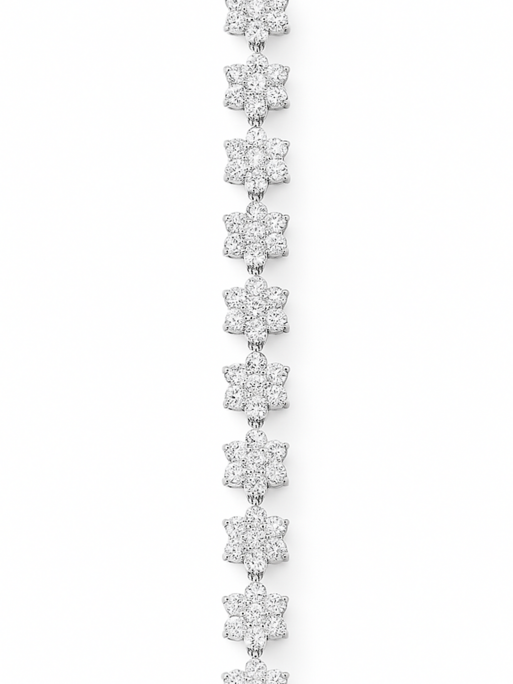 Diamond bracelet on a white background