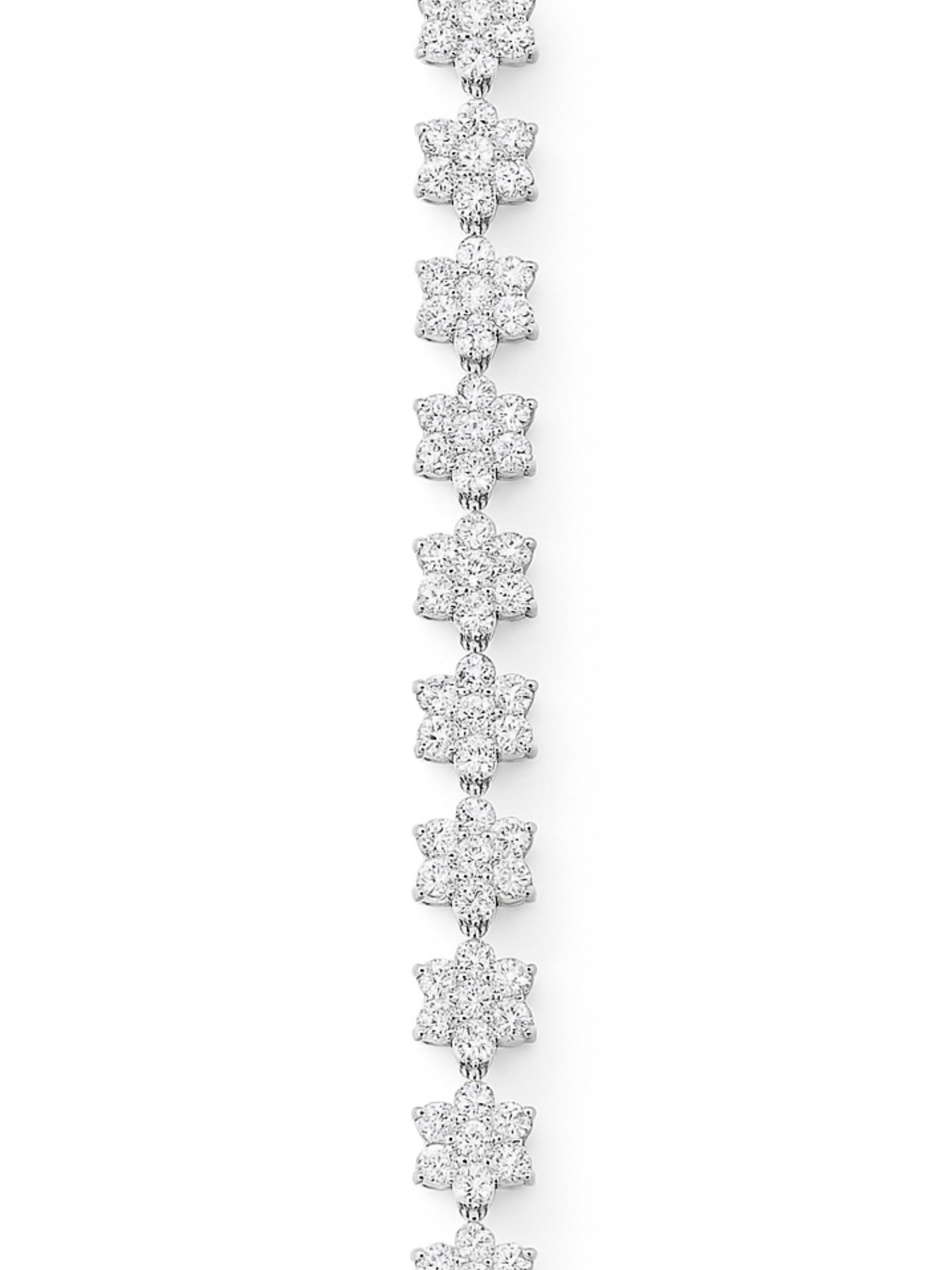 Diamond bracelet on a white background