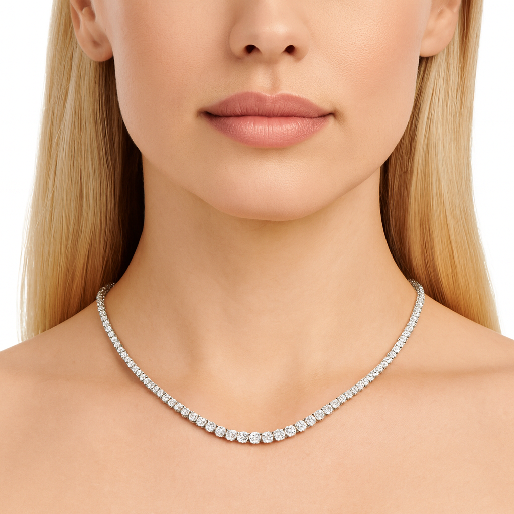 15ct Diamond Tennis Necklace