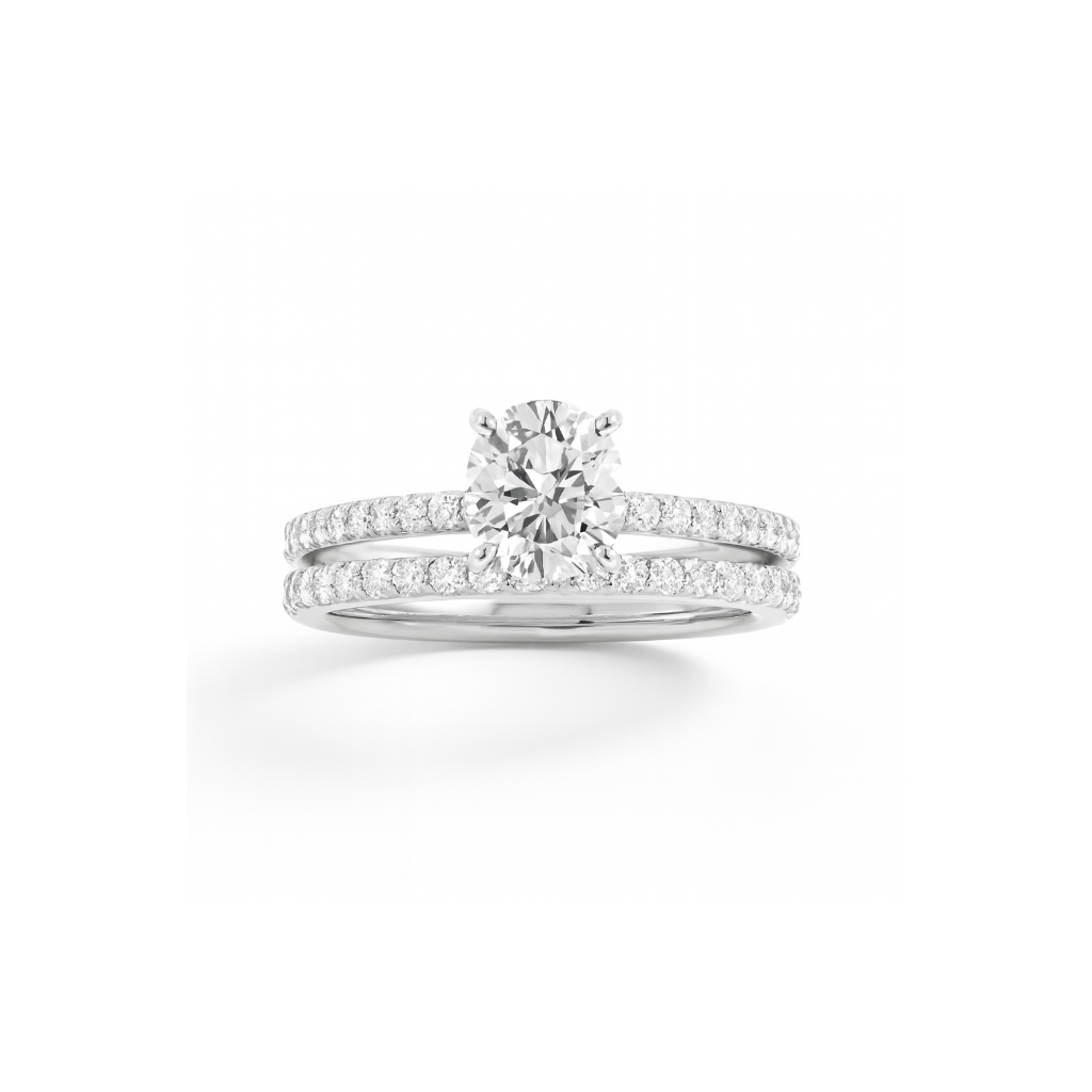 Sophisticated Brilliant Pavé Bridal Set